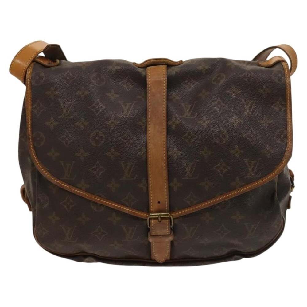 Louis Vuitton Monogram Saumur 35 Shoulder Bag Brown